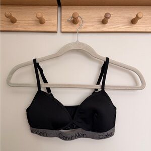 Calvin Klein Cutout Black and Gray Bralette